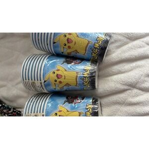 Vintage 2014 Pokemon Pikachu Birthday CARD Party Cups / 8 X3 Pack KIDS FUN